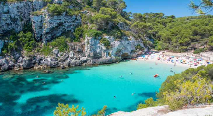 Cala Macarella in Spanje Cala Macarella in Spanje