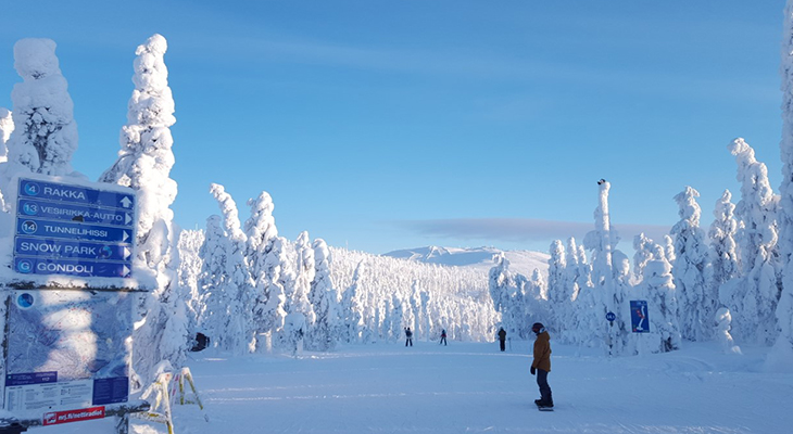 Piste in Lapland Piste in Lapland