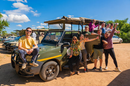 22-35ers groep op safari