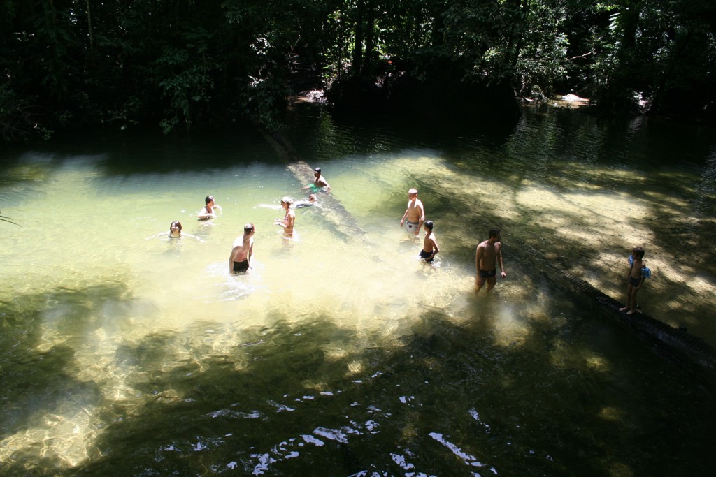 zwemmen in de rivier