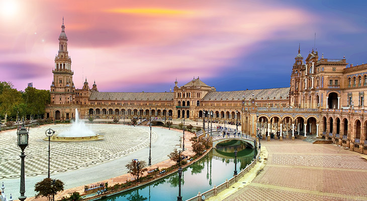 Plein in Sevilla, Spanje Plein in Sevilla, Spanje