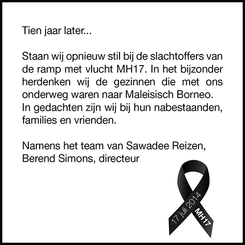 MH17 Sawadee Reizen MH17 Sawadee Reizen