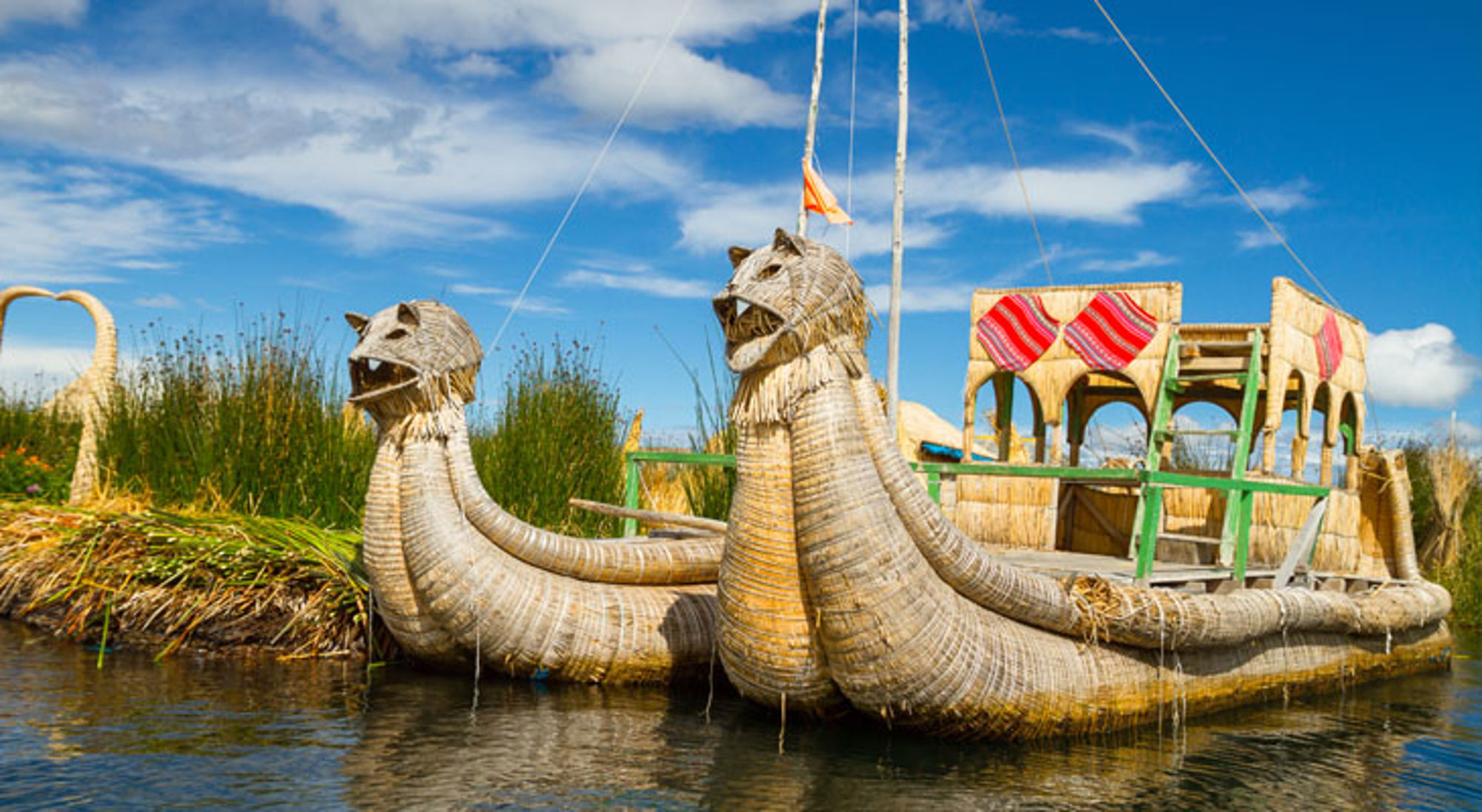 Traditionele boten Titicacameer