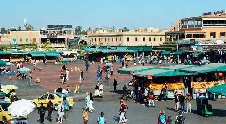 Djemaa El Fna plein Djemaa El Fna plein