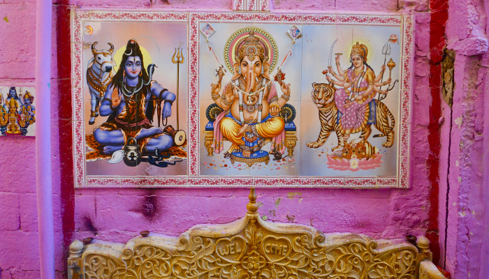 Muurschildering in India Muurschildering in India