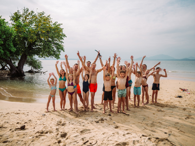 Strand Groepsfoto Ko Samui