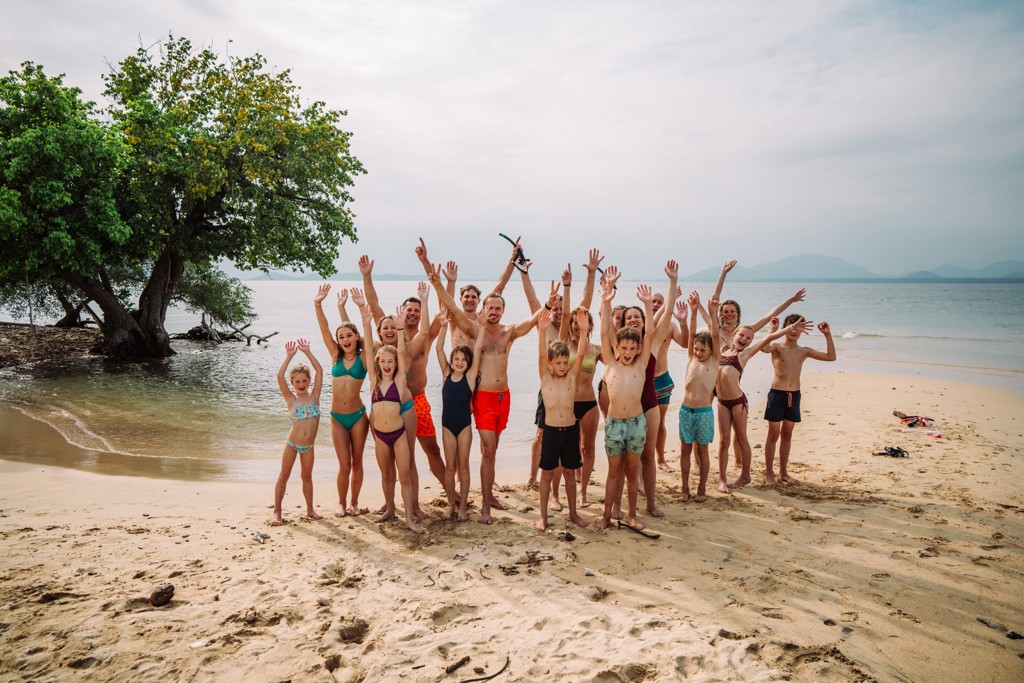 Strand Groepsfoto Ko Samui