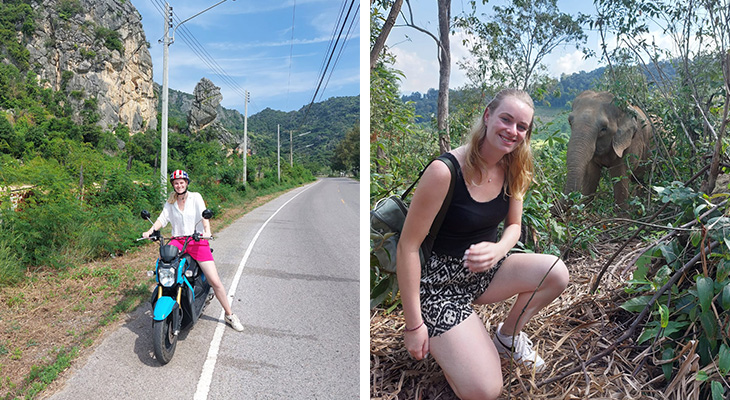 Lisa op 22-35ers reis