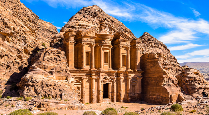 Petra in Jordanië - 7 nieuwe wereldwonderen Petra in Jordanië - 7 nieuwe wereldwonderen