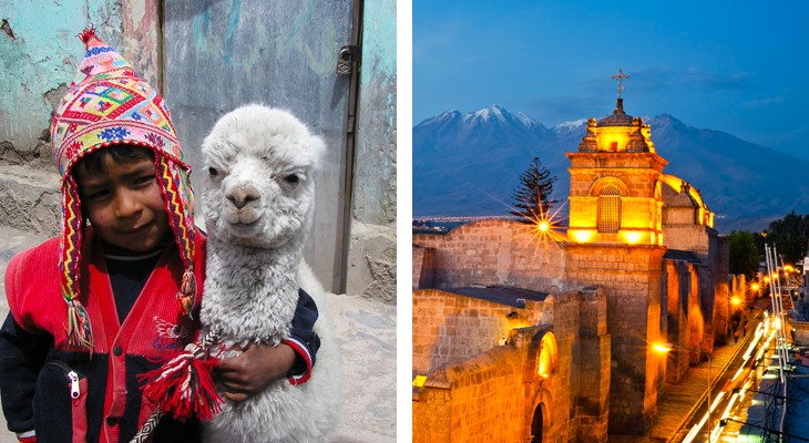 Lokale bevolking en gebouwen in Peru Lokale bevolking en gebouwen in Peru