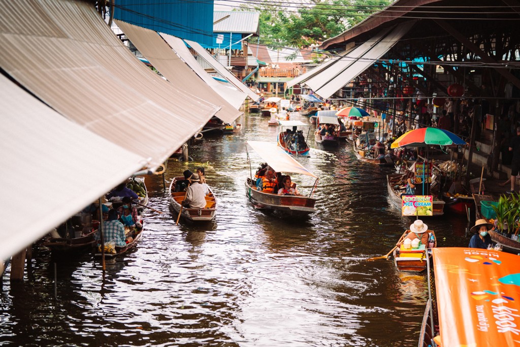 Lokale drijvende markt