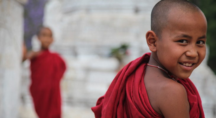 Jonge monnik in Myanmar Jonge monnik in Myanmar