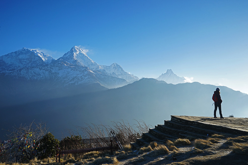 Rondreis Nepal Poon Hill uitzicht
