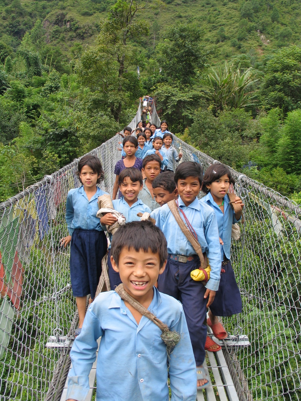 Familiereis Nepal schoolkinderen Annapurna