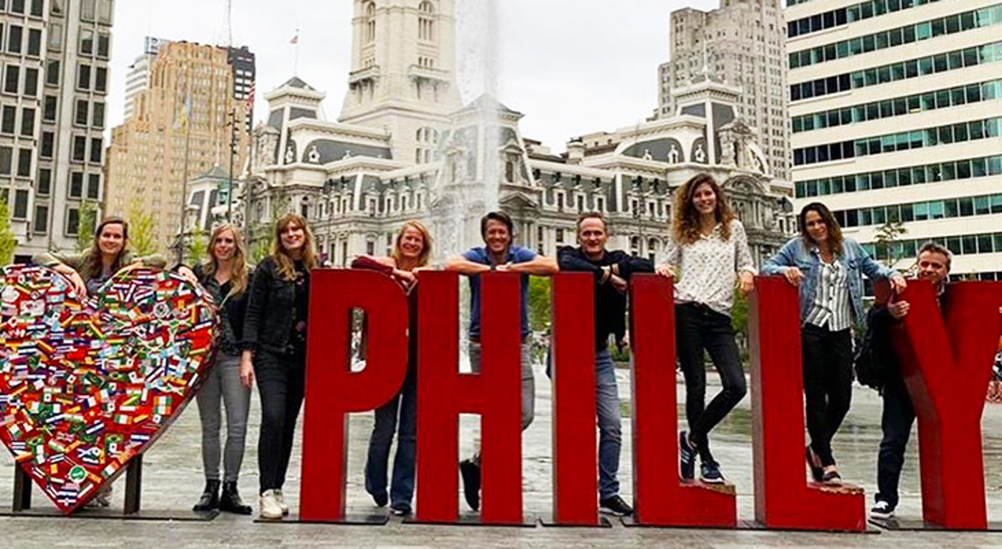 philly bord met reizigers