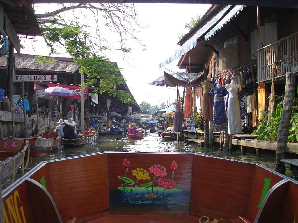 Drijvende markt Thailand